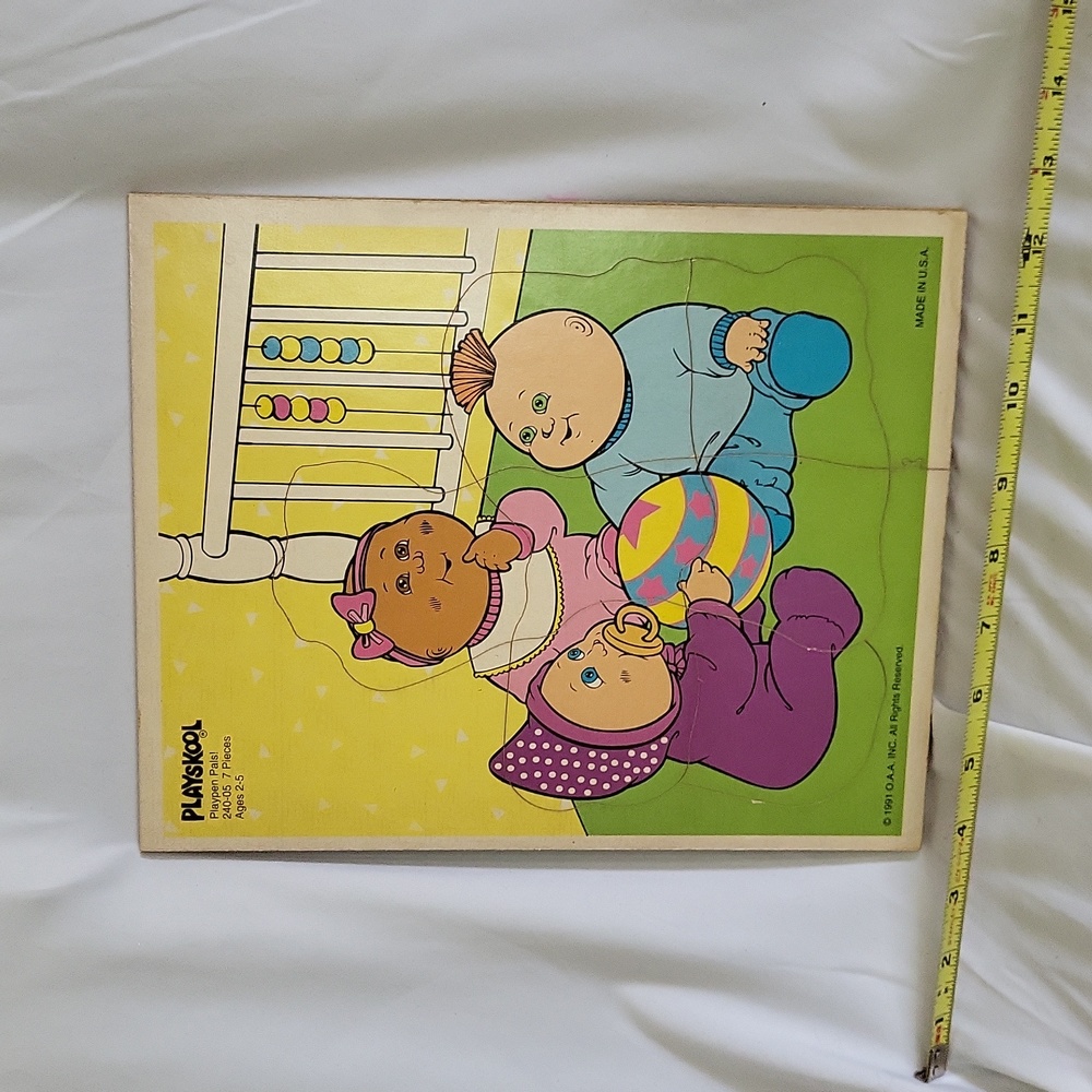 Cabbage Patch doll Playskool Puzzle 1991 7 pieces ages 2-5 good used cond
